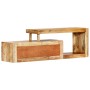 Mueble de TV de madera maciza de mango 120x30x40 cm en Muebles TV | Comprar online en Foru.es