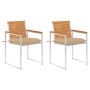 Sillas de jardín con cojines 2 uds madera maciza acacia y acero de , Sillas de jardín - Ref: Foro24-3061506, Precio: 259,06 €...