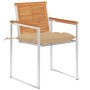 Sillas de jardín con cojines 2 uds madera maciza acacia y acero de , Sillas de jardín - Ref: Foro24-3061506, Precio: 259,06 €...