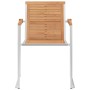 Sillas de jardín con cojines 2 uds madera maciza teca y acero de , Sillas de jardín - Ref: Foro24-3061538, Precio: 281,63 €, ...