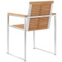 Sillas de jardín con cojines 2 uds madera maciza teca y acero de , Sillas de jardín - Ref: Foro24-3061538, Precio: 281,63 €, ...