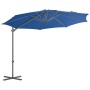 Sombrilla voladiza con poste de acero azul celeste 300 cm de vidaXL, Sombrillas - Ref: Foro24-46999, Precio: 95,15 €, Descuen...