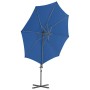 Sombrilla voladiza con poste de acero azul celeste 300 cm de vidaXL, Sombrillas - Ref: Foro24-46999, Precio: 95,15 €, Descuen...