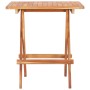 Set de bistró 3 piezas madera de teca y cojines a cuadros gris de , Conjuntos de jardín - Ref: Foro24-3063239, Precio: 188,16...