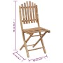 Set de comedor exterior plegable 5 piezas con cojines bambú de , Conjuntos de jardín - Ref: Foro24-3063974, Precio: 263,05 €,...