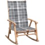 Silla mecedora con cojín bambú de , Sillas de jardín - Ref: Foro24-3063917, Precio: 124,48 €, Descuento: %