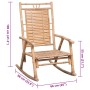 Silla mecedora con cojín bambú de , Sillas de jardín - Ref: Foro24-3063917, Precio: 124,48 €, Descuento: %