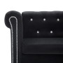 Chesterfield sofá de 2 plazas de terciopelo 146x75x72 cm negro de , Sofás - Ref: Foro24-247137, Precio: 520,03 €, Descuento: %