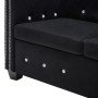 Chesterfield sofá de 2 plazas de terciopelo 146x75x72 cm negro de , Sofás - Ref: Foro24-247137, Precio: 520,03 €, Descuento: %