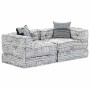 Puf modular de 2 plazas tela gris claro de , Cojines para sillas y sofás - Ref: Foro24-249402, Precio: 403,17 €, Descuento: %