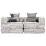 Puf modular de 2 plazas tela gris claro de , Cojines para sillas y sofás - Ref: Foro24-249402, Precio: 403,17 €, Descuento: %