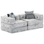 Puf modular de 2 plazas tela gris claro de , Cojines para sillas y sofás - Ref: Foro24-249402, Precio: 403,17 €, Descuento: %