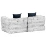 Puf modular de 2 plazas tela gris claro de , Cojines para sillas y sofás - Ref: Foro24-249402, Precio: 403,17 €, Descuento: %