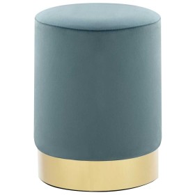 Taburete de terciopelo azul claro y dorado de , Taburetes y sillas plegables - Ref: Foro24-249840, Precio: 41,99 €, Descuento: %