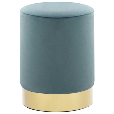 Taburete de terciopelo azul claro y dorado de , Taburetes y sillas plegables - Ref: Foro24-249840, Precio: 41,99 €, Descuento: %