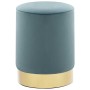 Taburete de terciopelo azul claro y dorado de , Taburetes y sillas plegables - Ref: Foro24-249840, Precio: 41,99 €, Descuento: %