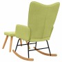 Silla mecedora con reposapiés tela verde de , Mecedoras - Ref: Foro24-328023, Precio: 165,82 €, Descuento: %