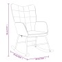 Silla mecedora con reposapiés tela verde de , Mecedoras - Ref: Foro24-328023, Precio: 165,82 €, Descuento: %