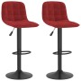 Taburetes de cocina 2 unidades terciopelo rojo tinto de , Taburetes de cocina - Ref: Foro24-333997, Precio: 128,56 €, Descuen...