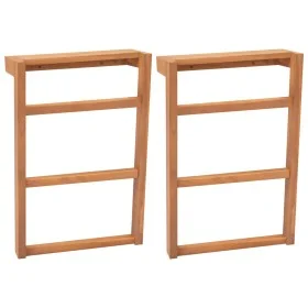 Toalleros 2 unidades madera maciza de teca de vidaXL, Toalleros - Ref: Foro24-325278, Precio: 82,70 €, Descuento: %