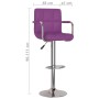Taburetes de cocina 2 unidades cuero sintético morado de , Taburetes de cocina - Ref: Foro24-334601, Precio: 120,72 €, Descue...
