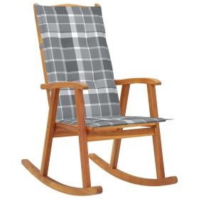Silla mecedora con cojines madera maciza de acacia de , Sillas de jardín - Ref: Foro24-3064193, Precio: 186,91 €, Descuento: %
