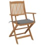 Sillas de jardín plegables 2 uds y cojines madera maciza acacia de , Sillas de jardín - Ref: Foro24-3064591, Precio: 167,10 €...