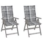 Sillas reclinables jardín y cojines 2 uds madera maciza acacia de , Sillas de jardín - Ref: Foro24-3064712, Precio: 161,47 €,...