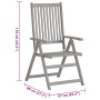 Sillas reclinables jardín y cojines 2 uds madera maciza acacia de , Sillas de jardín - Ref: Foro24-3064712, Precio: 161,47 €,...