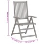 Sillas reclinables jardín y cojines 2 uds madera maciza acacia de , Sillas de jardín - Ref: Foro24-3064704, Precio: 172,58 €,...
