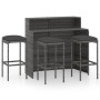 Juego muebles de bar para jardín 4 piezas y cojines gris de , Conjuntos de jardín - Ref: Foro24-3064877, Precio: 351,99 €, De...