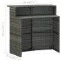 Juego muebles de bar para jardín 4 piezas y cojines gris de , Conjuntos de jardín - Ref: Foro24-3064877, Precio: 351,99 €, De...