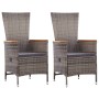 Juego de comedor para jardín 3 piezas gris de , Conjuntos de jardín - Ref: Foro24-3068706, Precio: 375,87 €, Descuento: %