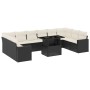 Set de sofás de jardín 11 pzas y cojines ratán sintético negro en Conjuntos de jardín | Comprar online en Foru.es