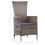 Juego de comedor para jardín 3 piezas gris de , Conjuntos de jardín - Ref: Foro24-3068706, Precio: 375,87 €, Descuento: %