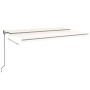 Toldo automático con LED sensor de viento crema 500x350 cm de , Toldos - Ref: Foro24-3069232, Precio: 747,54 €, Descuento: %