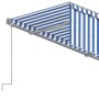 Toldo retráctil automático con persiana 4,5x3 m azul y blanco de , Toldos - Ref: Foro24-3069446, Precio: 499,10 €, Descuento: %