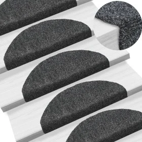 Alfombrillas de escaleras autoadhesivas gris 5 uds 65x21x4 cm de vidaXL, Alfombrillas para escalones - Ref: Foro24-149700, Pr...