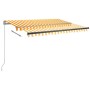 Toldo de pie automático amarillo y blanco 350x250 cm de , Toldos - Ref: Foro24-3069728, Precio: 494,21 €, Descuento: %