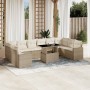Set de sofás de jardín 11pzas con cojines ratán sintético beige en Conjuntos de jardín | Comprar online en Foru.es