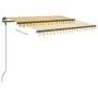 Toldo automático retráctil con postes amarillo blanco 3,5x2,5 m de , Toldos - Ref: Foro24-3070128, Precio: 482,31 €, Descuent...