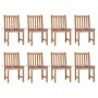 Sillas de jardín 8 unidades madera maciza de teca con cojines de , Sillas de jardín - Ref: Foro24-3073155, Precio: 889,07 €, ...