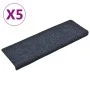 Alfombrilla de escaleras 5 uds punzonada antracita 65x21x4 cm de vidaXL, Alfombrillas para escalones - Ref: Foro24-149732, Pr...