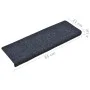 Alfombrilla de escaleras 5 uds punzonada antracita 65x21x4 cm de vidaXL, Alfombrillas para escalones - Ref: Foro24-149732, Pr...