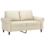 Sofá de 2 plazas con cojines cuero sintético color crema 120 cm de , Sofás - Ref: Foro24-3200926, Precio: 238,72 €, Descuento: %