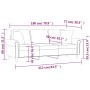 Sofá de 3 plazas con cojines terciopelo rosa 180 cm de , Sofás - Ref: Foro24-3200958, Precio: 335,71 €, Descuento: %