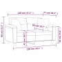 Sofá de 2 plazas con cojines cuero sintético gris 120 cm de , Sofás - Ref: Foro24-3200985, Precio: 246,08 €, Descuento: %