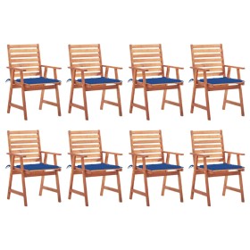 Sillas comedor de jardín y cojines 8 uds madera maciza acacia de , Sillas de jardín - Ref: Foro24-3078384, Precio: 556,32 €, ...