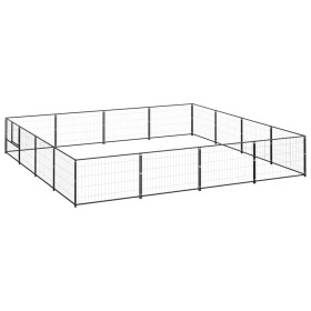 Perrera acero 16 m² negra de , Casetas y cercados para perros - Ref: Foro24-3082143, Precio: 301,67 €, Descuento: %