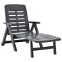 Tumbona plegable de plástico gris antracita de , Tumbonas - Ref: Foro24-48756, Precio: 118,28 €, Descuento: %